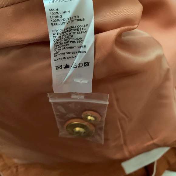NWT zimmermann woman orange linen blazer set - Picture 4 of 4